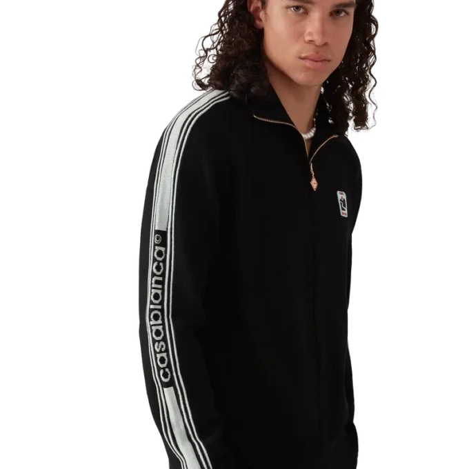 Merino-strikket treningsjakke