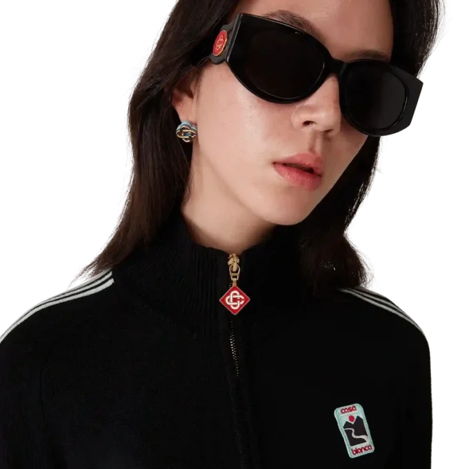 Merino-strikket treningsjakke