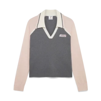 Merino Tennis langermet pique-skjorte