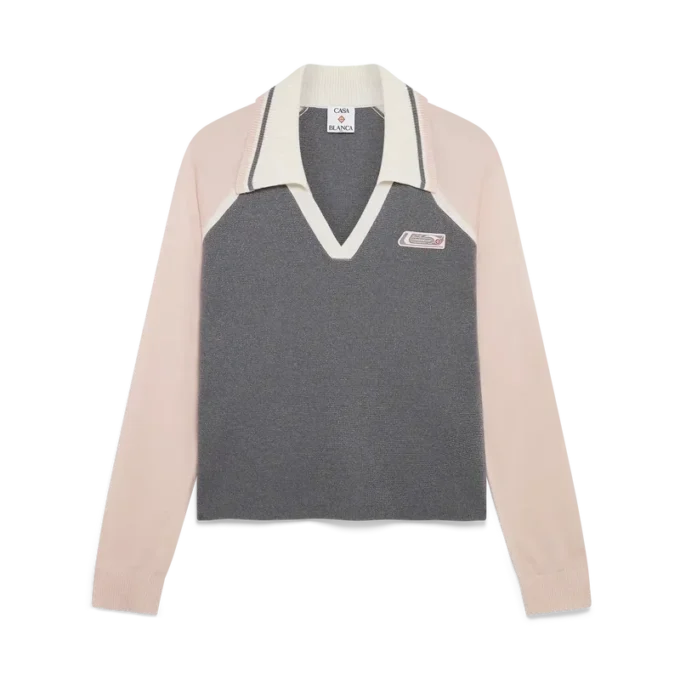 Merino Tennis langermet pique-skjorte