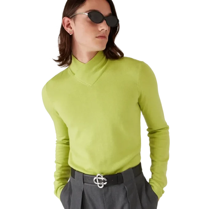 Merino-top med krage