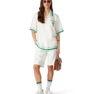 Metafysisk tennisikon-silkeskjorte