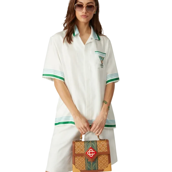 Metafysisk tennisikon-silkeskjorte