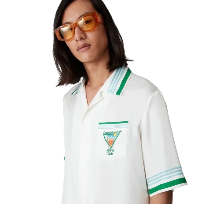 Metafysisk tennisikon-silkeskjorte