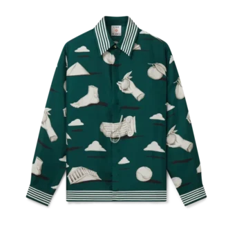 Metaphysical langermet silkeskjorte