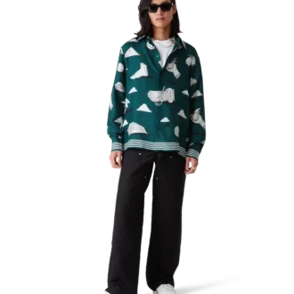 Metaphysical langermet silkeskjorte