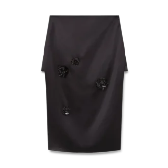 Midi-skjørt i duchesse-satin