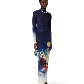 Midnight Acropolis Mesh-kjole