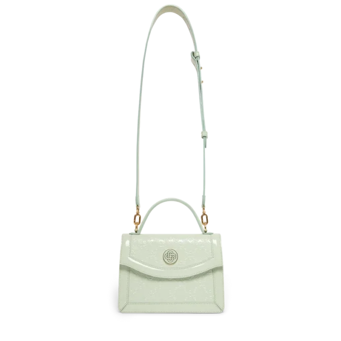 Mini Jeanne-veske med preget Mint-monogram