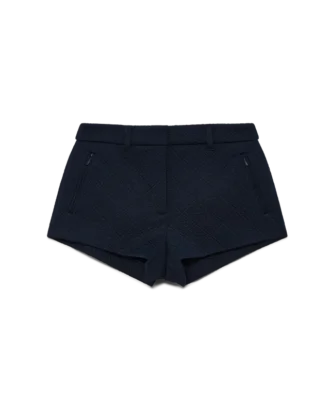 Mini-shorts i jacquardstrikk