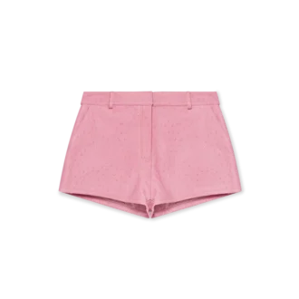 Mini-shorts i preget skinn