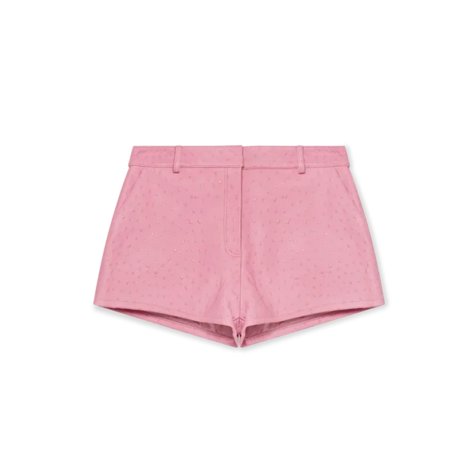 Mini-shorts i preget skinn Mini-shorts i preget skinn