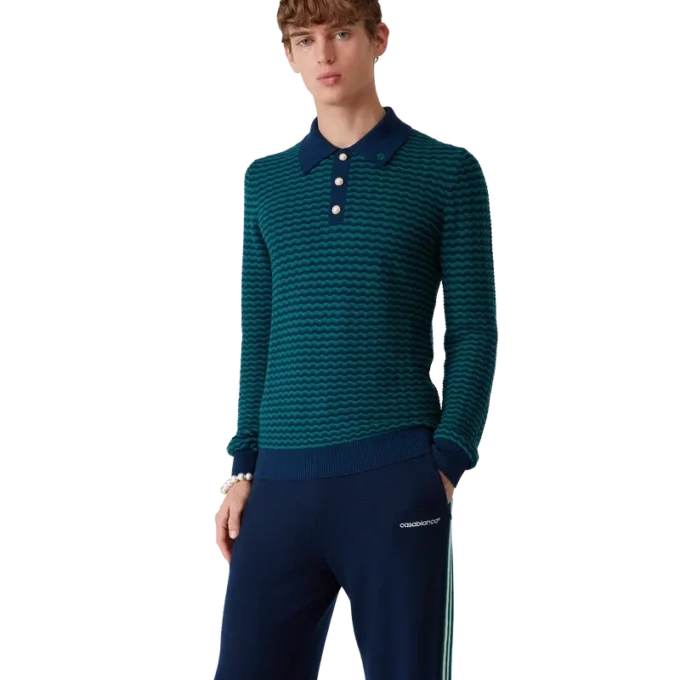 Mini Wave-pique-skjorte