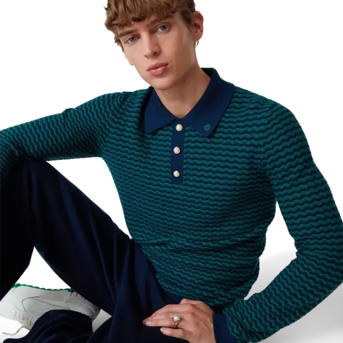 Mini Wave-pique-skjorte