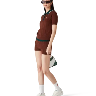 Minishorts i kabelstrikk
