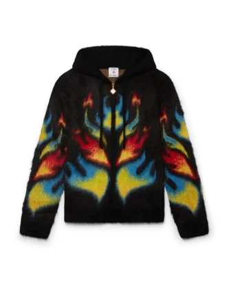 Mohair Flame Laurel Zip Hoodie