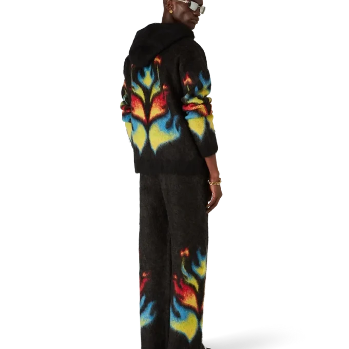 Mohair Flame Laurel Zip Hoodie