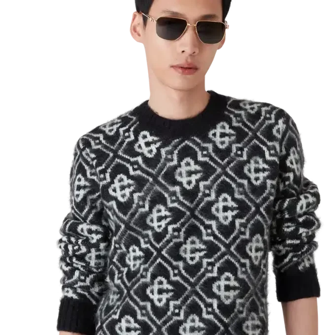 Mohair-genser med monogram