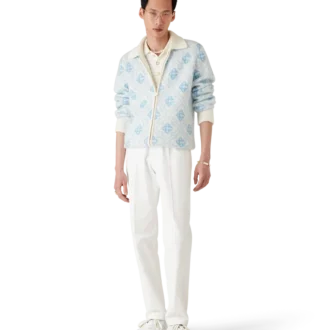 Mohair-genser med monogram og glidelås