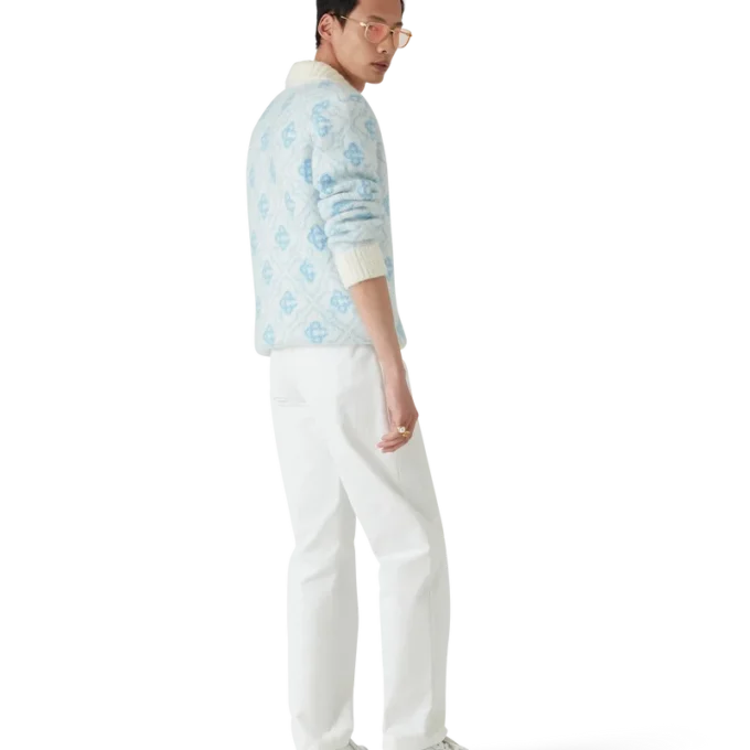 Mohair-genser med monogram og glidelås