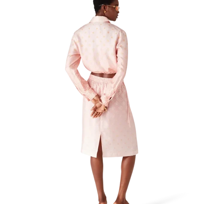 Monogram Degrade langermet silkeskjorte