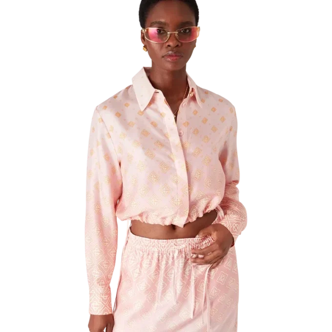 Monogram Degrade langermet silkeskjorte