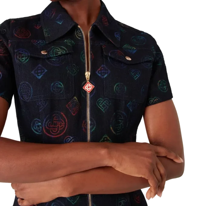 Monogram-denimkjole Monogram-denimkjole