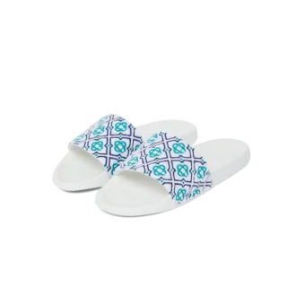 Monogram-frottéslippers for kvinner