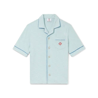 Monogram-frottéskjorte med korte ermer