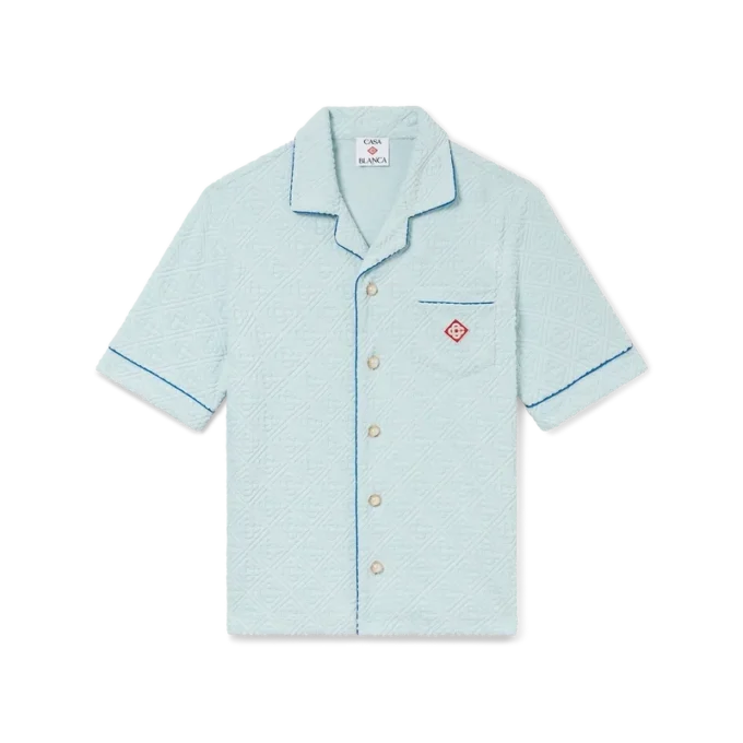 Monogram-frottéskjorte med korte ermer