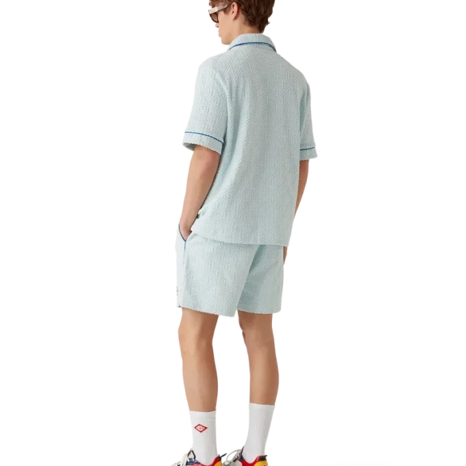 Monogram-frottéskjorte med korte ermer