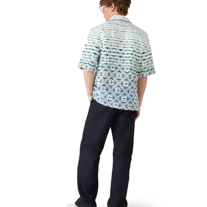 Monogram Gradient-frottéskjorte med korte ermer