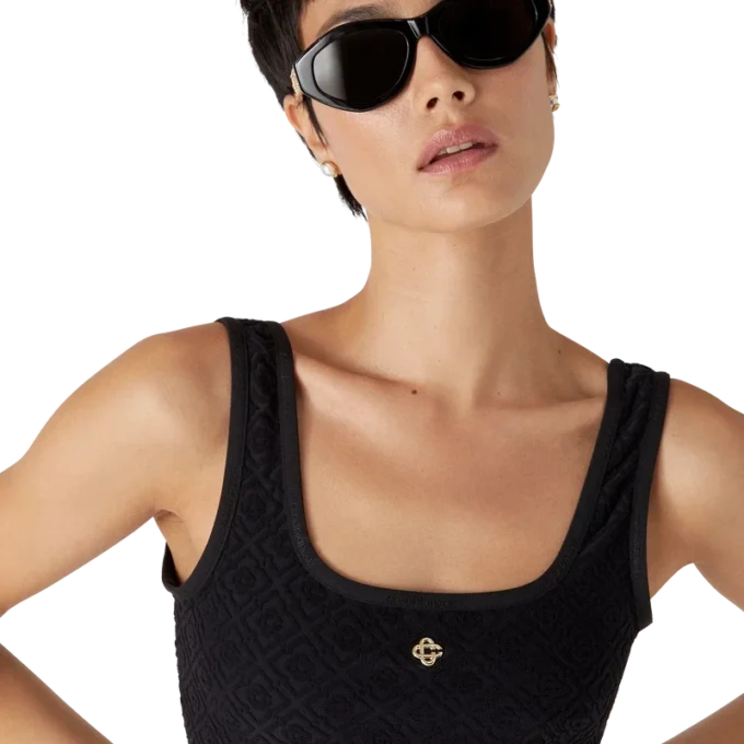 Monogram Jacquard-bikinitopp