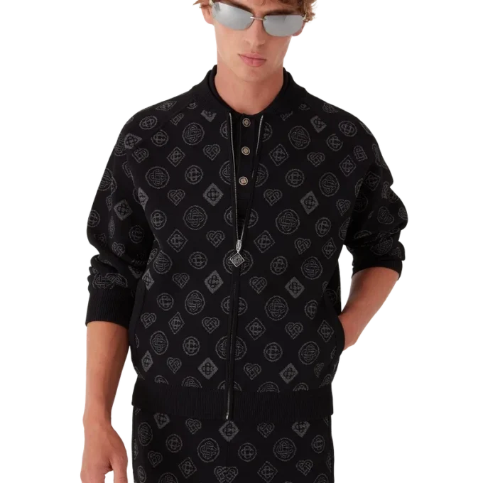 Monogram Jacquard-bomberjakke