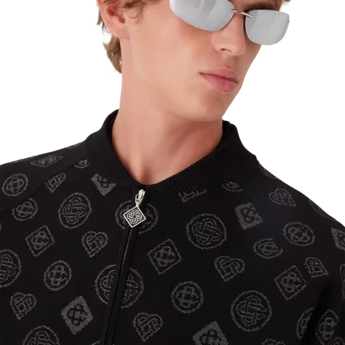 Monogram Jacquard-bomberjakke