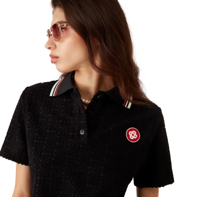 Monogram Jacquard-frotté-pique-skjorte