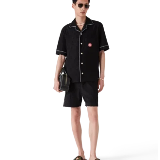 Monogram Jacquard kortærmet frottéskjorte med shorts