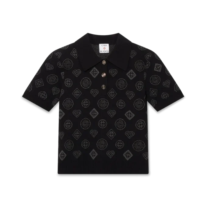 Monogram Jacquard Pique-skjorte