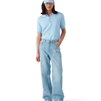 Monogram-pique-skjorte