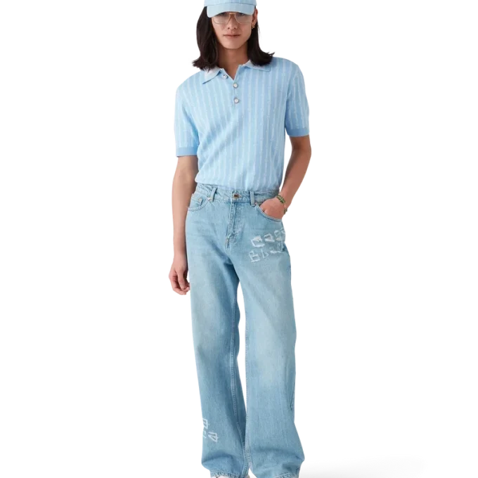 Monogram-pique-skjorte