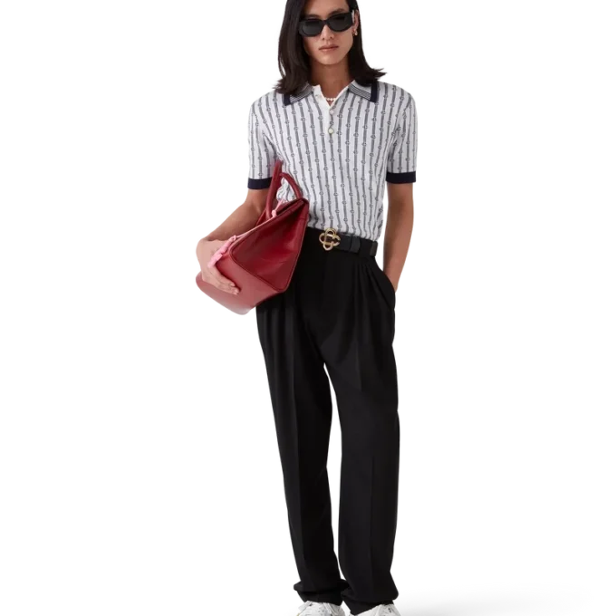 Monogram-pique-skjorte