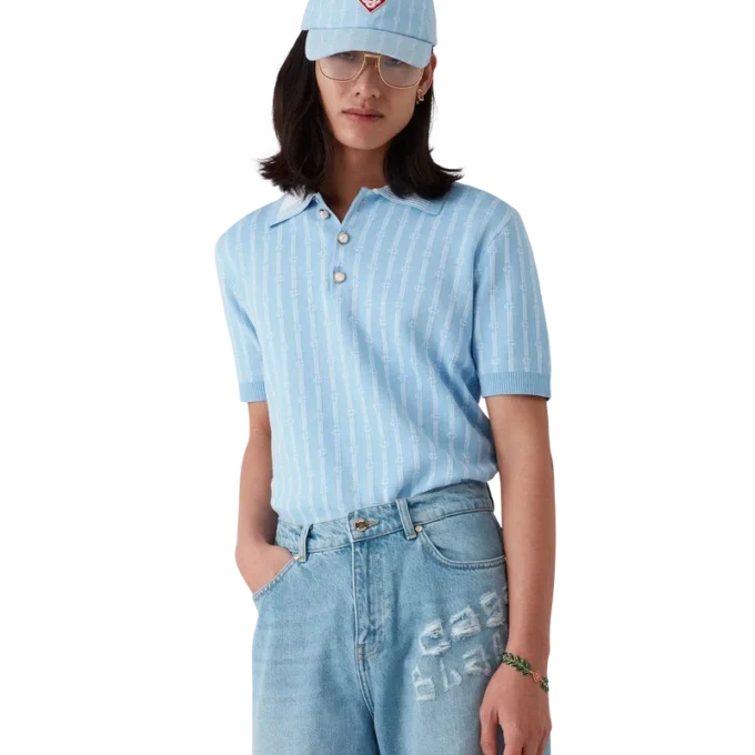 Monogram-pique-skjorte