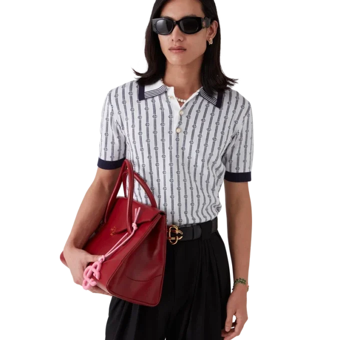 Monogram-pique-skjorte