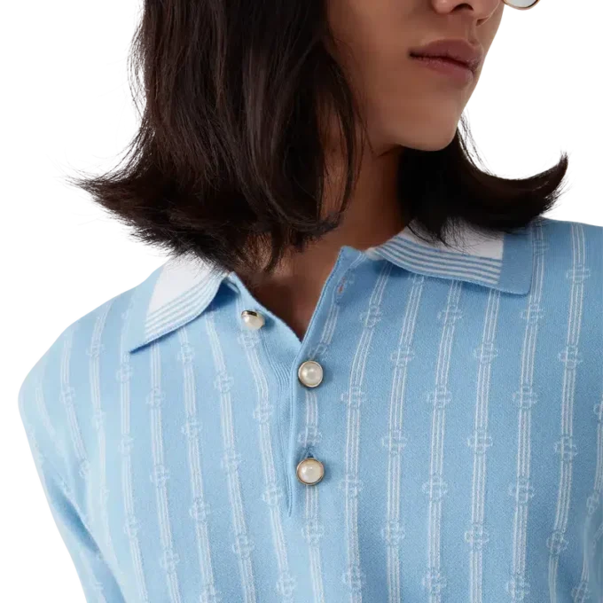 Monogram-pique-skjorte