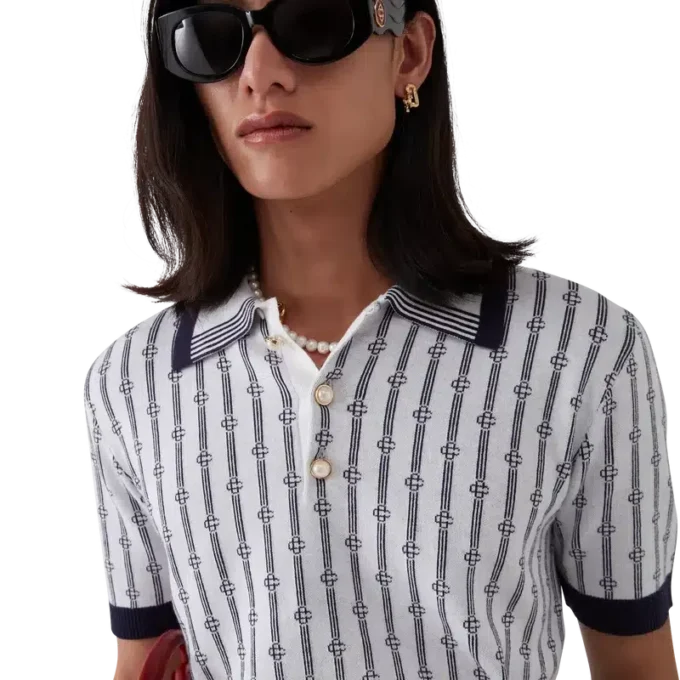 Monogram-pique-skjorte