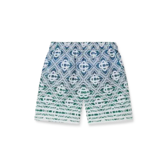 Monogram-shorts i frotté med fargegradient