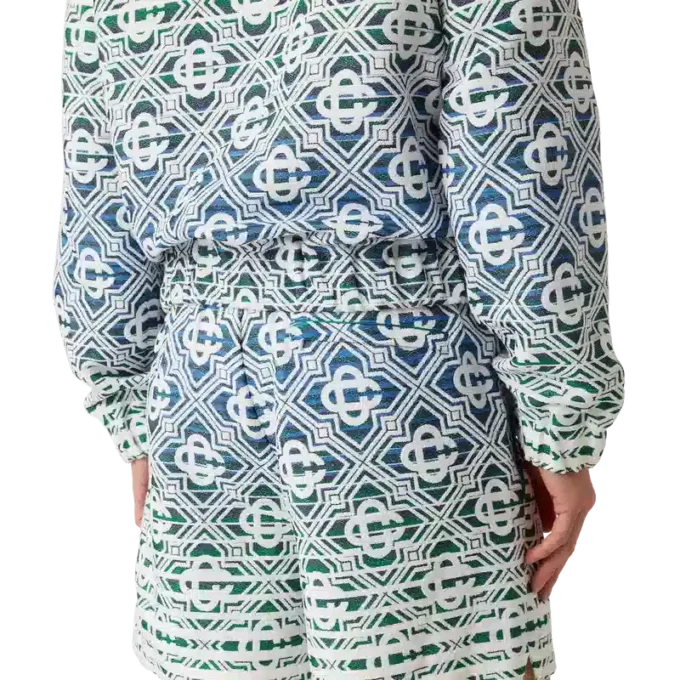 Monogram-shorts i frotté med fargegradient