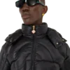 Monogram-vattert nylon-pufferjakke