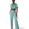 Monogram Wave silk bukser