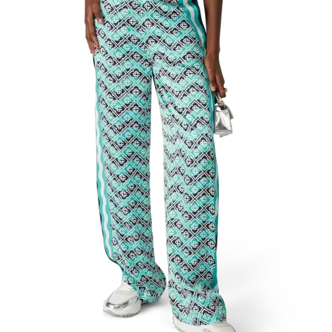 Monogram Wave silk bukser